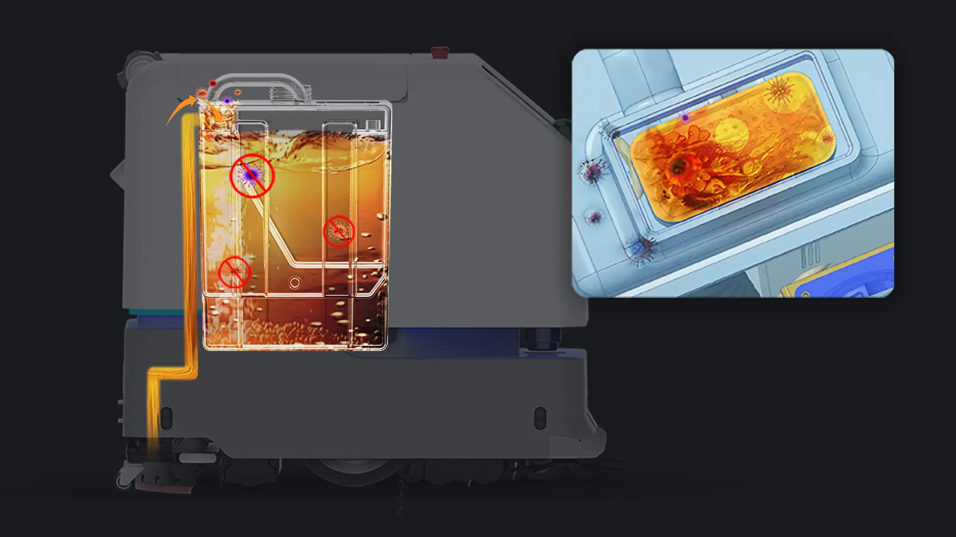 S100 Pro R cleaning robot with advanced filtration system for enhanced hygiene