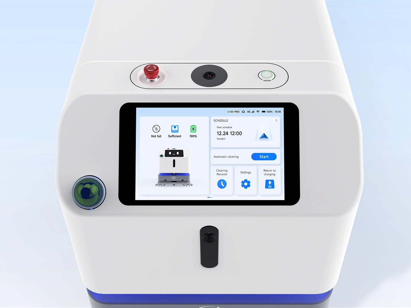 S100 Pro M intuitive UI with real-time updates and voice notifications